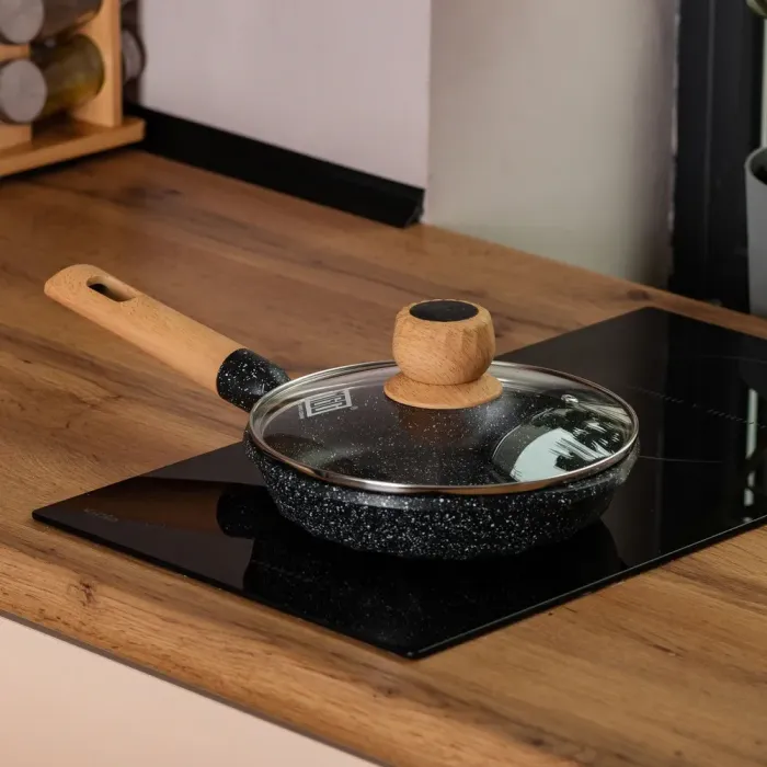 Сковорода MGC з кришкою 20 см з мармуровим антипригарним покриттям 1.0 л чорна (HP-4-421B) - зображення 6
