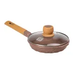 Сковорода MGC з кришкою 20 см з мармуровим антипригарним покриттям 1.0 л коричнева (HP-4-421CO)