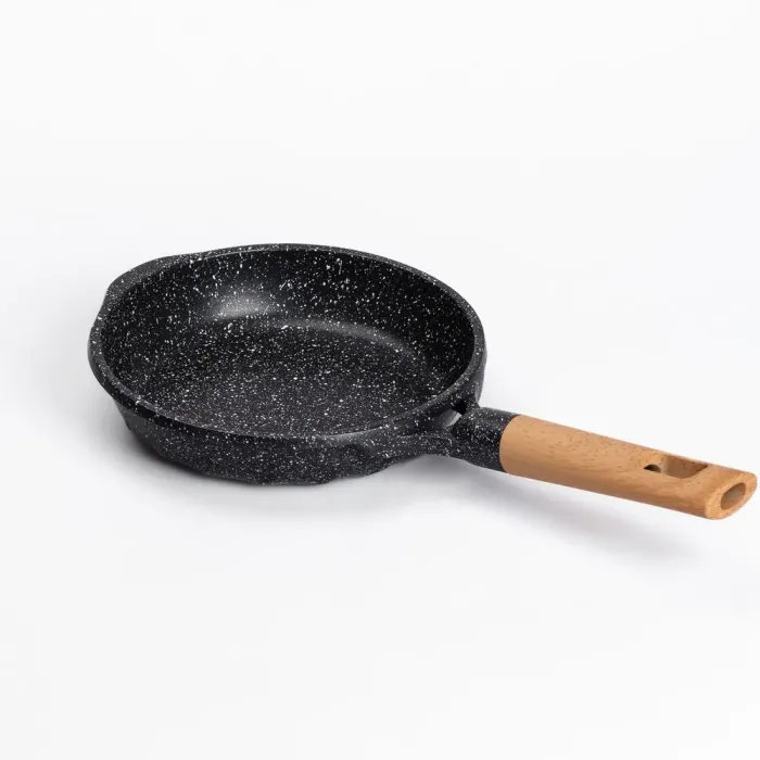 Сковорода MGC 20 см алюмінієва з мармуровим антипригарним покриттям 1.0 л  чорна (HP-4-416B) - зображення 4