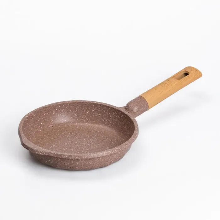 Сковорода MGC 20 см алюминиевая с мраморным антипригарным покрытием 1.0 л коричневая (HP-4-416CO) - изображение 1