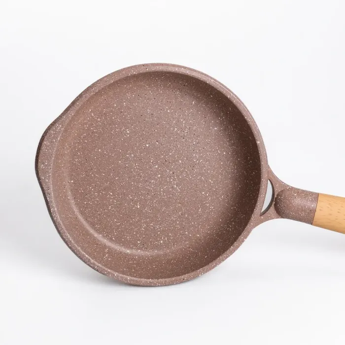 Сковорода MGC 20 см алюминиевая с мраморным антипригарным покрытием 1.0 л коричневая (HP-4-416CO) - изображение 2