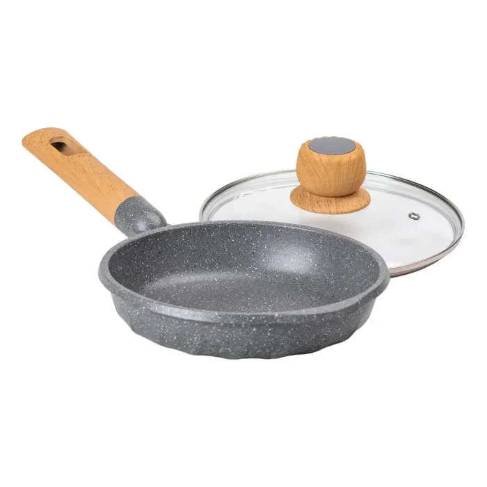 Сковорода MGC с крышкой 20 см с мраморным антипригарным покрытием 1.0 л серая (HP-4-421G) - изображение 4