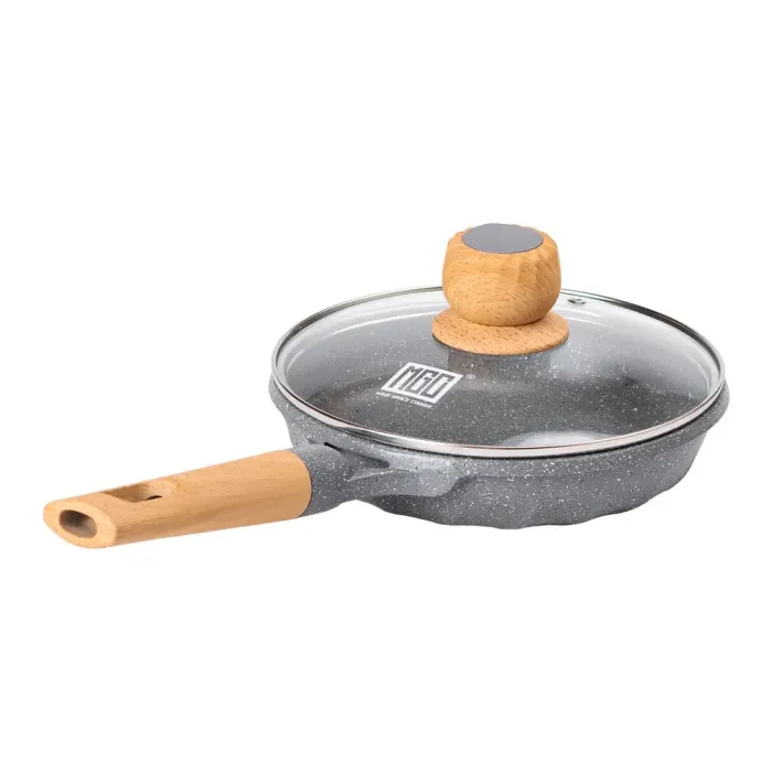 Сковорода MGC с крышкой 20 см с мраморным антипригарным покрытием 1.0 л серая (HP-4-421G) - изображение 5