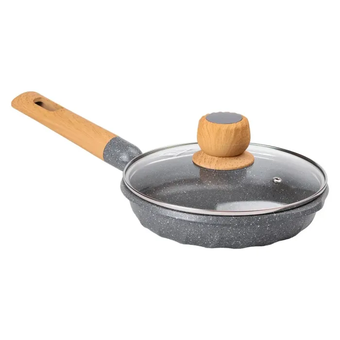 Сковорода MGC с крышкой 20 см с мраморным антипригарным покрытием 1.0 л серая (HP-4-421G) - изображение 6
