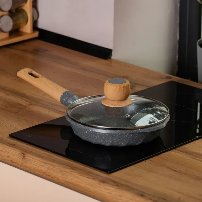 Сковорода MGC с крышкой 20 см с мраморным антипригарным покрытием 1.0 л серая (HP-4-421G) - изображение 7