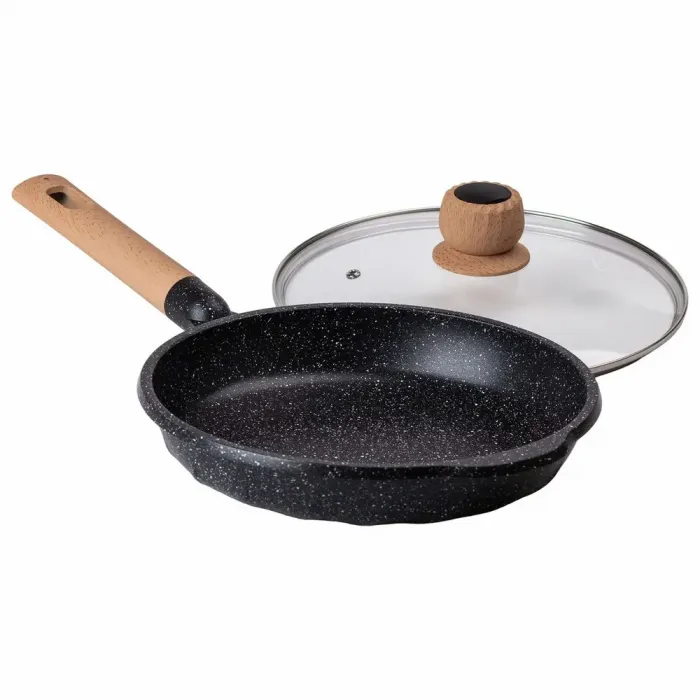 Сковорода MGC с крышкой 26 см с мраморным антипригарным покрытием 2.2 л черная (HP-4-424B) - изображение 4