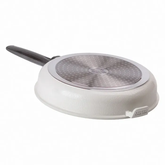 Сковорода MGC з кришкою 26 см та керамічним антипригарним покриттям 2.7 л біла (HP-4-458W) - зображення 3