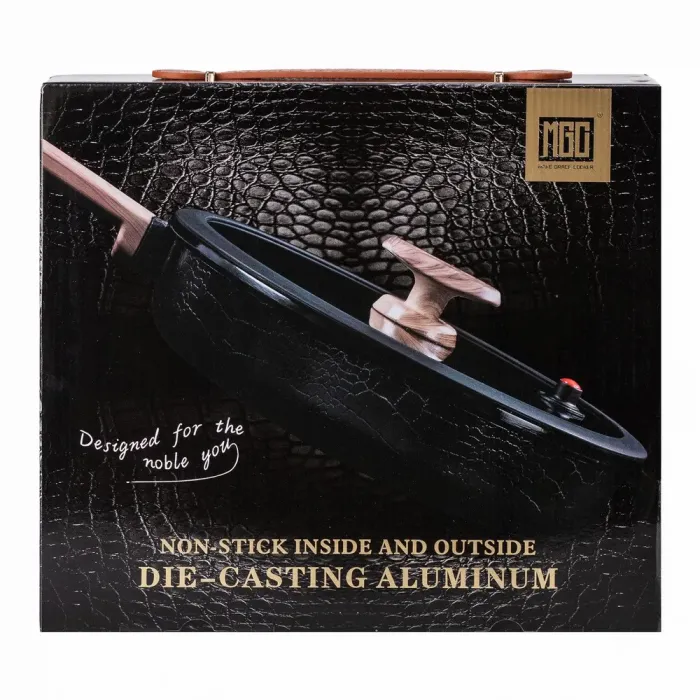 Сковорода MGC з кришкою 26 см та керамічним антипригарним покриттям 2.7 л біла (HP-4-458W) - зображення 7