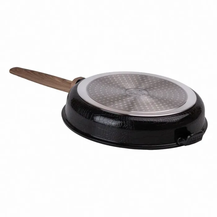 Сковорода MGC з кришкою 26 см та керамічним антипригарним покриттям 2.7 л чорна (HP-4-458B) - зображення 3