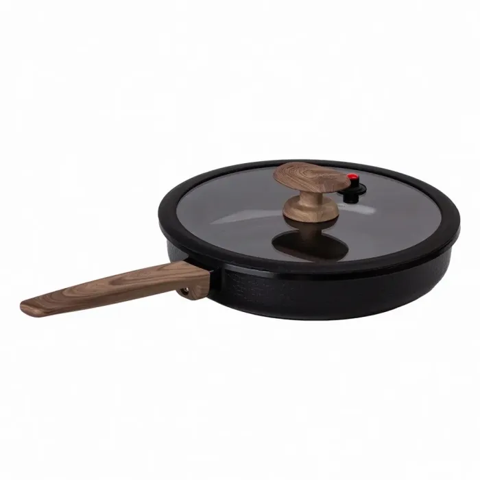 Сковорода MGC з кришкою 26 см та керамічним антипригарним покриттям 2.7 л чорна (HP-4-458B) - зображення 5