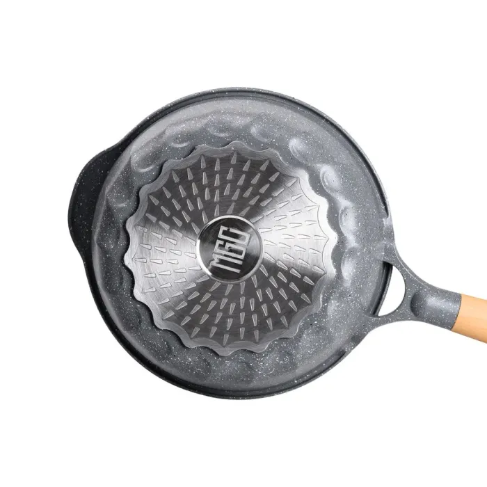 Сотейник MGC с крышкой 24 см с мраморным антипригарным покрытием 2.7 л серый (HP-4-436G) - изображение 3