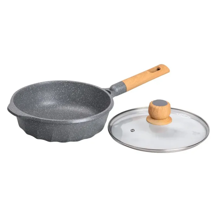 Сотейник MGC с крышкой 24 см с мраморным антипригарным покрытием 2.7 л серый (HP-4-436G) - изображение 4