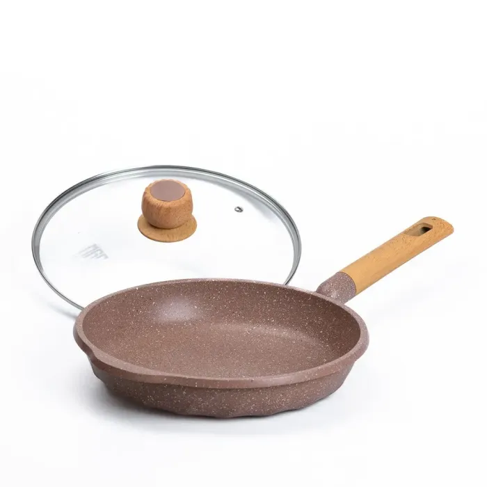 Сковорода MGC з кришкою 28 см з мармуровим антипригарним покриттям 2.8 л коричнева (HP-4-425CO) - зображення 4