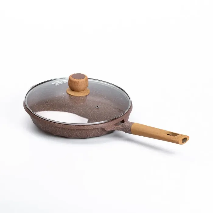Сковорода MGC з кришкою 28 см з мармуровим антипригарним покриттям 2.8 л коричнева (HP-4-425CO) - зображення 5