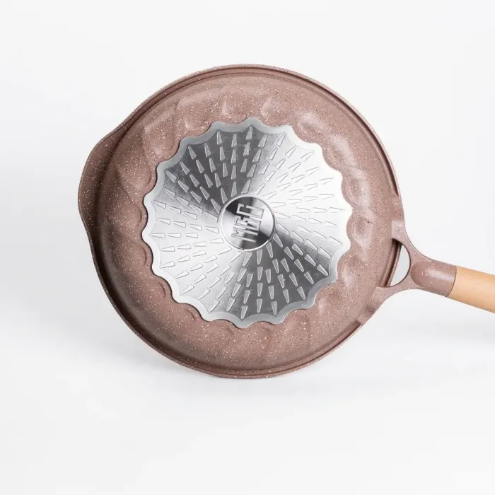 Сковорода MGC 28 см алюмінієва з мармуровим антипригарним покриттям 2.8 л коричнева (HP-4-420CO) - зображення 3