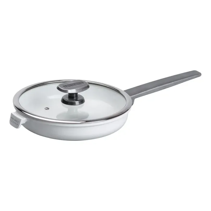 Сковорода MGC з кришкою 24 см та керамічним антипригарним покриттям 2.0 л біла (HP-4-457W) - зображення 1