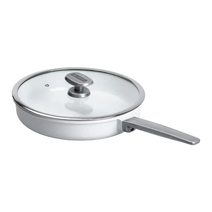 Сковорода MGC з кришкою 28 см та керамічним антипригарним покриттям 3.2 л біла (HP-4-459W) - зображення 3