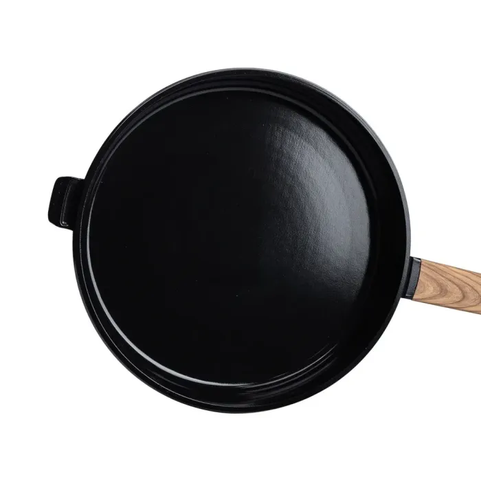 Сковорода MGC з кришкою 28 см та керамічним антипригарним покриттям 3.2 л чорна (HP-4-459B) - зображення 2