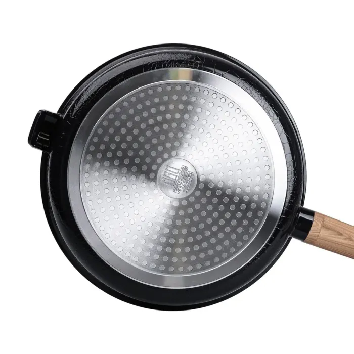 Сковорода MGC з кришкою 28 см та керамічним антипригарним покриттям 3.2 л чорна (HP-4-459B) - зображення 3