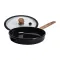 Сковорода MGC з кришкою 28 см та керамічним антипригарним покриттям 3.2 л чорна (HP-4-459B)