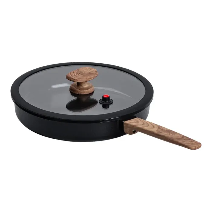 Сковорода MGC з кришкою 28 см та керамічним антипригарним покриттям 3.2 л чорна (HP-4-459B) - зображення 5