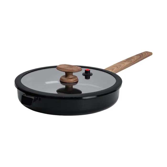 Сковорода MGC з кришкою 28 см та керамічним антипригарним покриттям 3.2 л чорна (HP-4-459B) - зображення 6