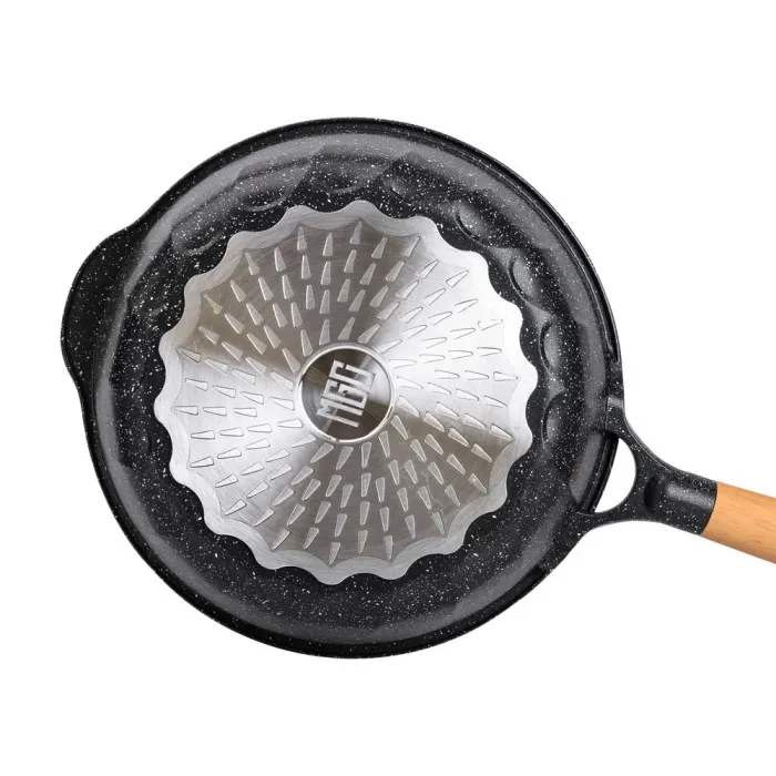 Сотейник MGC з кришкою 28 см з мармуровим антипригарним покриттям 4.3 л чорний (HP-4-437B) - зображення 3