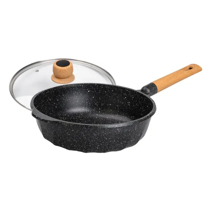 Сотейник MGC з кришкою 28 см з мармуровим антипригарним покриттям 4.3 л чорний (HP-4-437B) - зображення 4