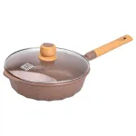 Сотейник MGC з кришкою 28 см з мармуровим антипригарним покриттям 4.3 л коричневий (HP-4-437CO)