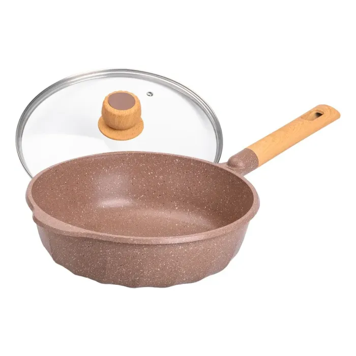 Сотейник MGC с крышкой 28 см с мраморным антипригарным покрытием 4.3 л коричневый (HP-4-437CO) - изображение 4