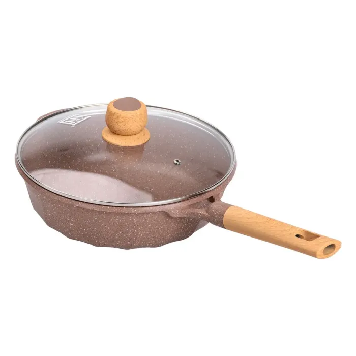 Сотейник MGC с крышкой 28 см с мраморным антипригарным покрытием 4.3 л коричневый (HP-4-437CO) - изображение 5