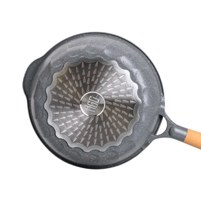 Сотейник MGC з кришкою 28 см з мармуровим антипригарним покриттям 4.3 л сірий (HP-4-437G) - зображення 4