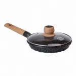 Сковорода MGC з кришкою 22 см з мармуровим антипригарним покриттям 1.4 л чорна (HP-4-422B)