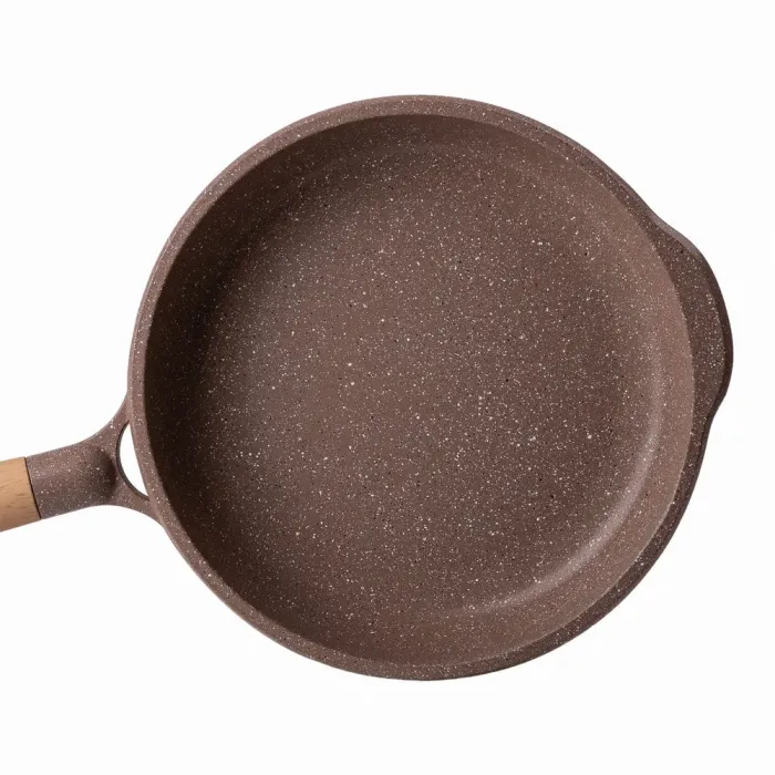 Сковорода MGC с крышкой 26 см с мраморным антипригарным покрытием 2.2 л бежевая (HP-4-424CO) - изображение 2