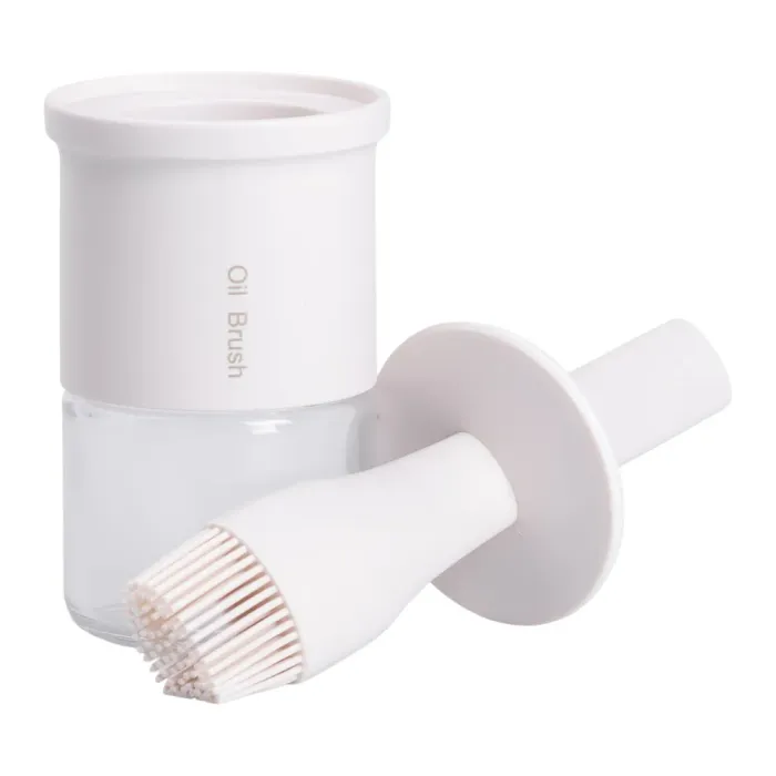 Баночка для олії з пензликом 300 мл диспенсер з пензликом для оливкової, соняшникової олії Білий HP-34-11W (HP-34-11W) - изображение 3