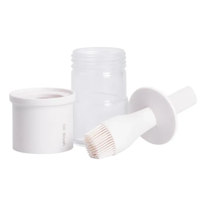 Баночка для олії з пензликом 300 мл диспенсер з пензликом для оливкової, соняшникової олії Білий HP-34-11W (HP-34-11W) - изображение 4