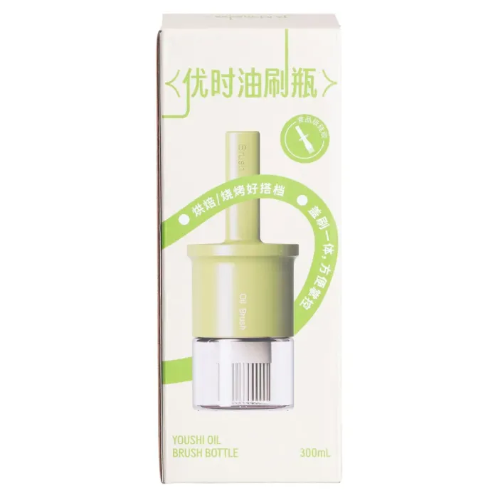 Банка для олії з пензликом 300 мл диспенсер з пензликом для оливкової, соняшникової олії Зелений HP-34-11GR (HP-34-11GR) - изображение 7