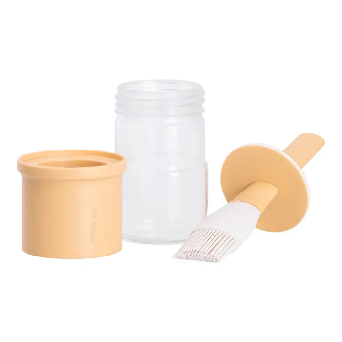 Баночка для олії з пензликом 300 мл диспенсер з пензликом для оливкової, соняшникової олії Жовтий HP-34-11Y (HP-34-11Y) - изображение 4