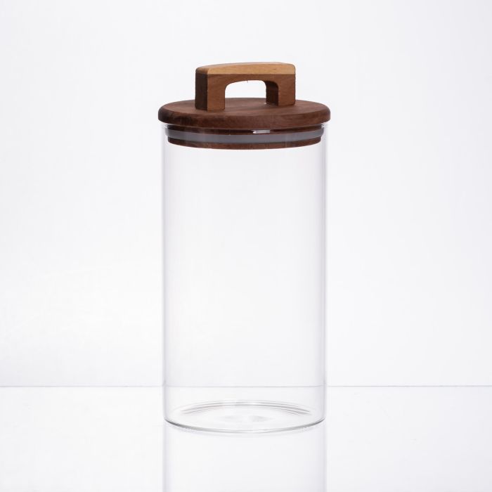 банка для сипучих продуктів з бамбуковою кришкою 1.2 л 64486-67 (64486-67) - зображення 1