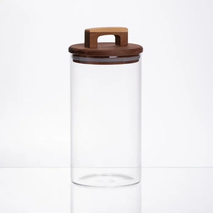 банка для сипучих продуктів з бамбуковою кришкою 1.2 л 64486-67 (64486-67) - зображення 1