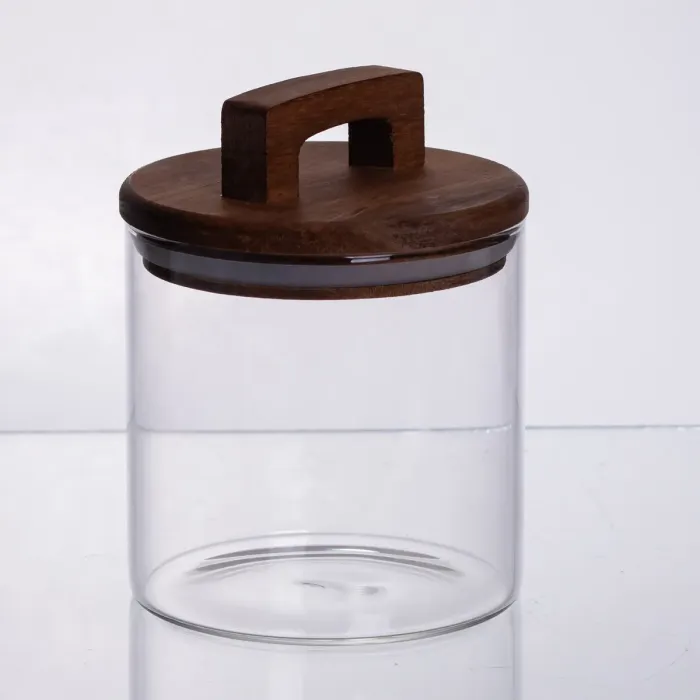баночка для сипучих продуктів з бамбуковою кришкою 700 мл 64486-64 (64486-64) - зображення 1