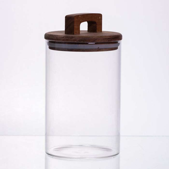 банка для сипучих продуктів з бамбуковою кришкою 900 мл 64486-66 (64486-66) - зображення 1