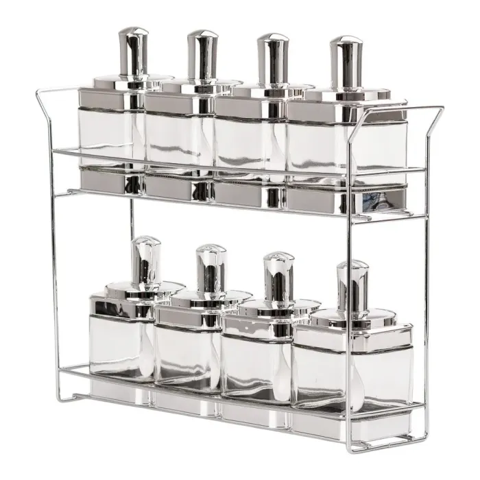 Банки для сыпучих продуктов набор из 8 шт. стеклянные емкости для хранения с крышкой и ложкой (HP531FS1034Y) - изображение 6