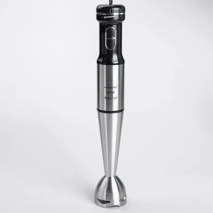 Блендер ручной погружной 800 Вт чаша и венчиком измельчитель (чоппер) Sokany (SK-768-4) - изображение 2