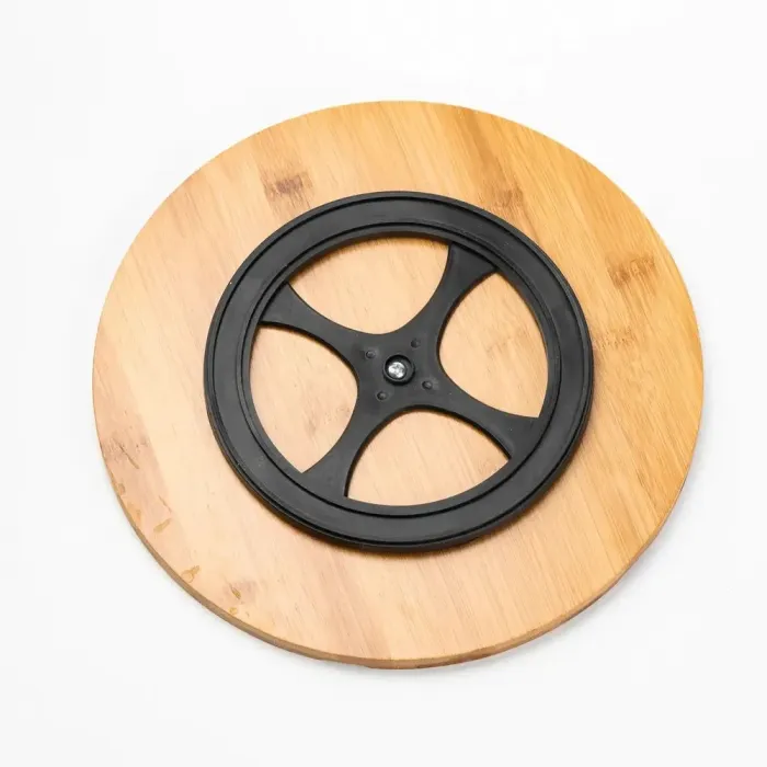 Блюдо для пиццы 28(см) керамическая поворотная тарелка на бамбуковой подставке (HP1248) - изображение 7