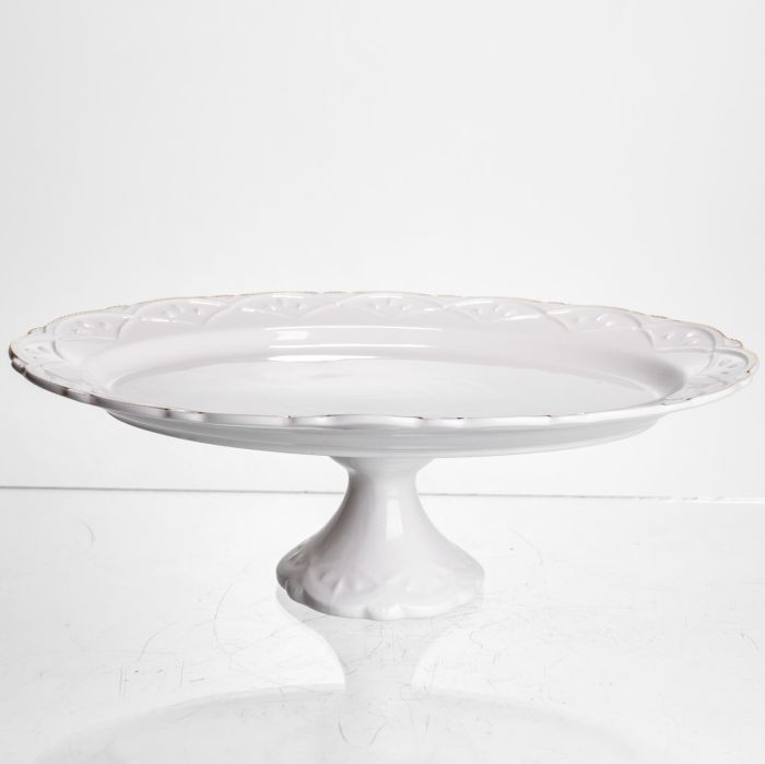 Блюдо на ніжці порцелянове Pearl 25,5 см Yiwu 120-YH-HG050 (120-YH-HG050) - изображение 1