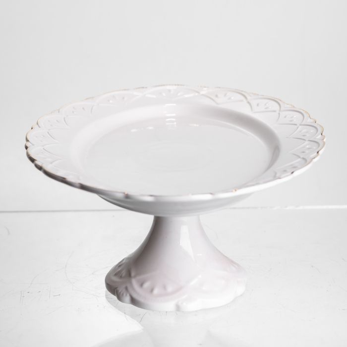 Блюдо на ніжці порцелянове Pearl 30,5 см Yiwu 120-YH-HG049 (120-YH-HG049) - изображение 3
