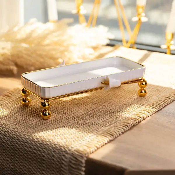 Блюдо сервірувальне порцелянове 25х10 см для закусок фруктів десертів LB-1566BH (LB-1566BH) - зображення 1