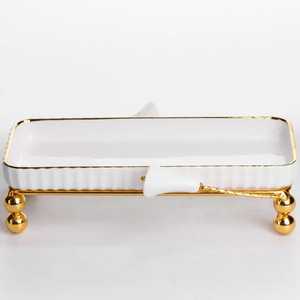 Блюдо сервірувальне порцелянове 25х10 см для закусок фруктів десертів LB-1566BH (LB-1566BH) - зображення 5