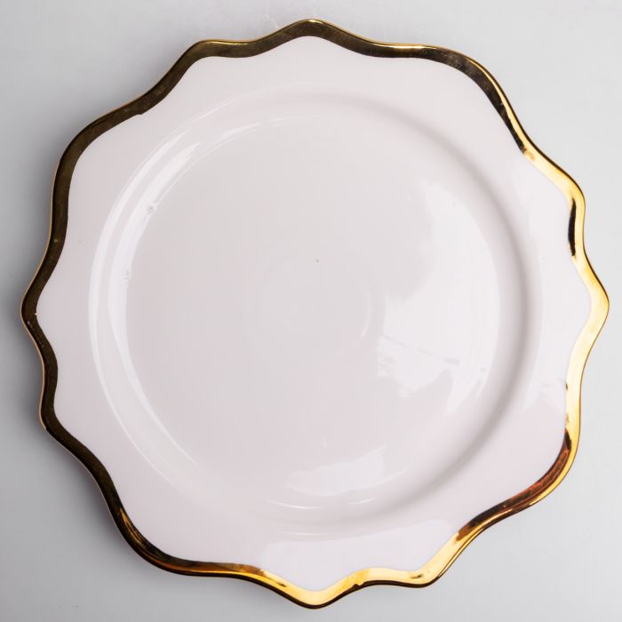 Блюдо сервірувальне порцелянове Antique White 30 см Yiwu HKPP-12 (HKPP-12) - зображення 1